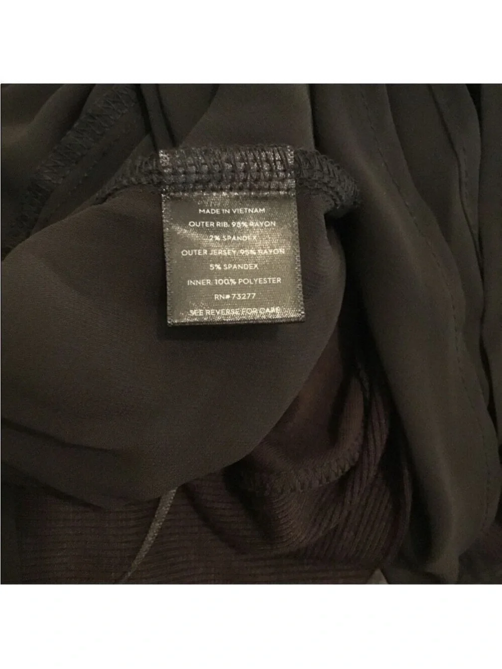 Simply Vera Vera Wang Black Waterfall Vest Size Small NWT Sheer Draped Layering